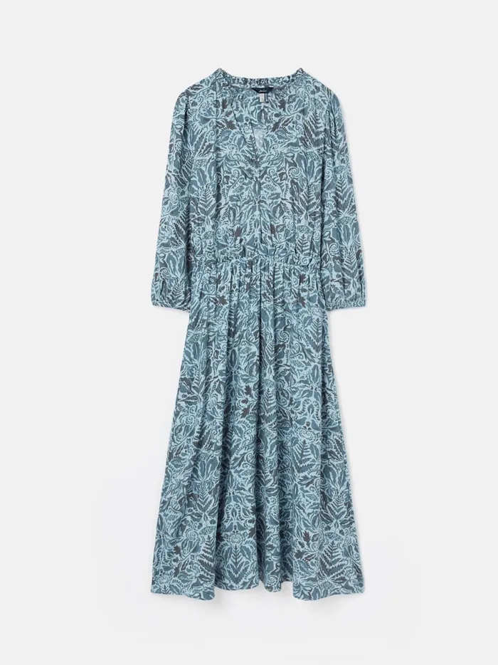 Joules Dresses Women Blue Frill Waist Dress