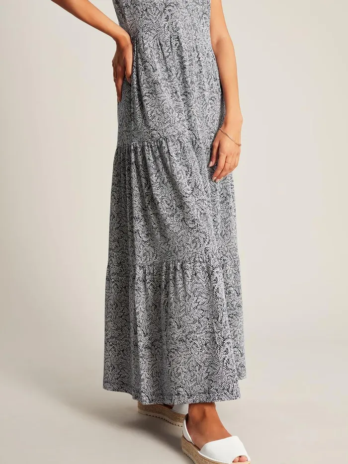 Joules Dresses Women Blue Jersey Tiered Dress