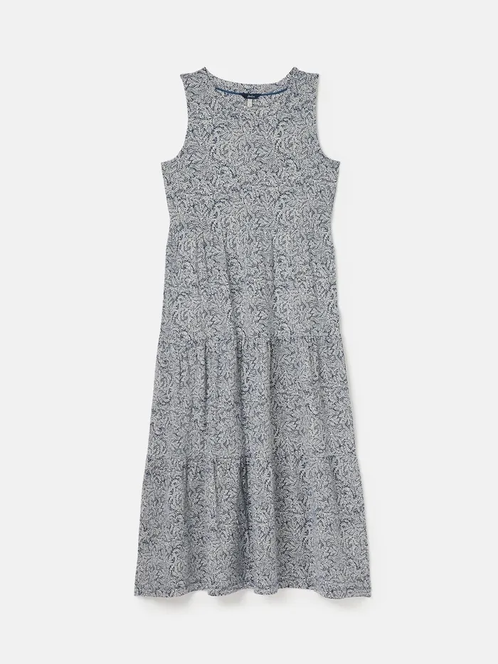 Joules Dresses Women Blue Jersey Tiered Dress