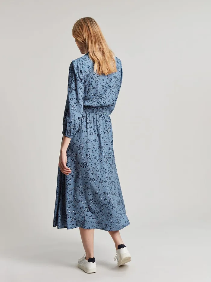 Joules Dresses Women Blue Josie Frill Elasticated Waist Dress