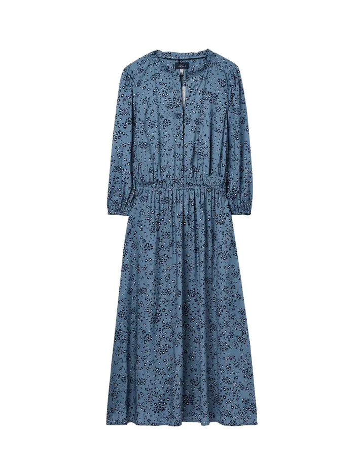 Joules Dresses Women Blue Josie Frill Elasticated Waist Dress