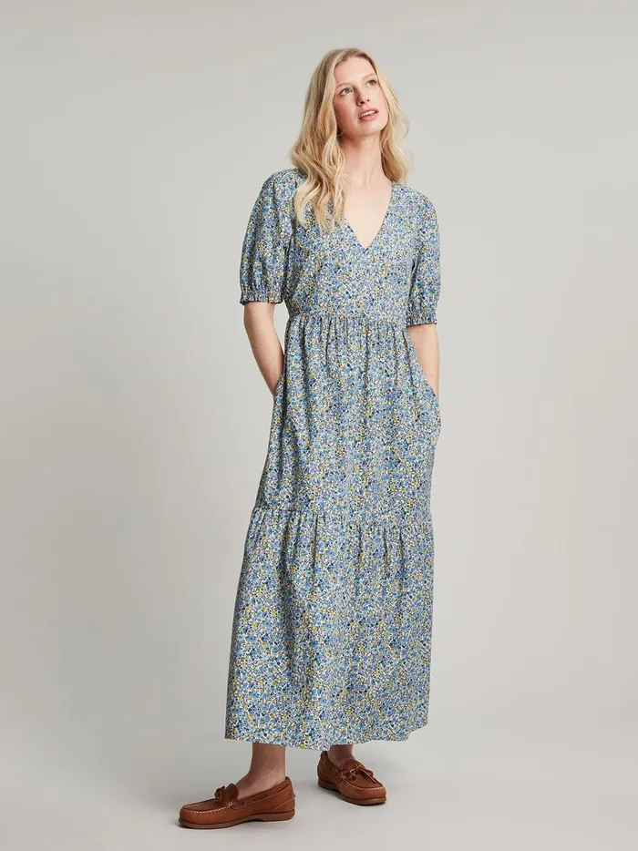 Joules Dresses Women Cream Aura Tiered Cotton Dress