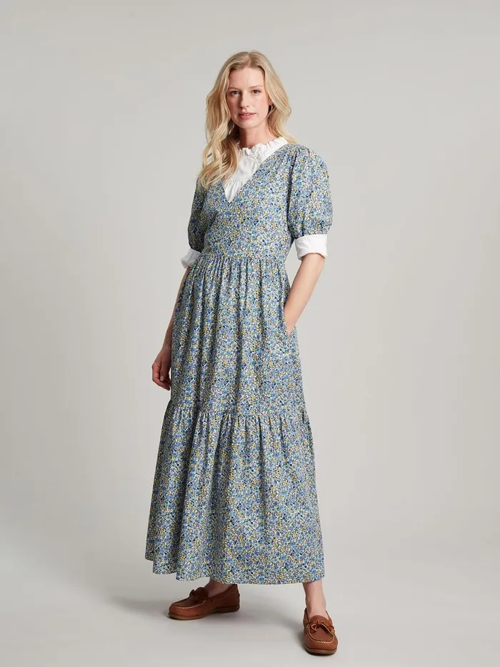 Joules Dresses Women Cream Aura Tiered Cotton Dress