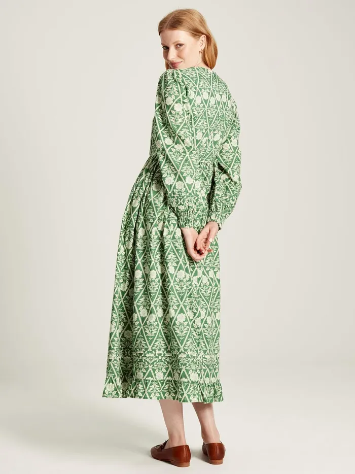 Joules Dresses Women Green Floral Pleated Dress