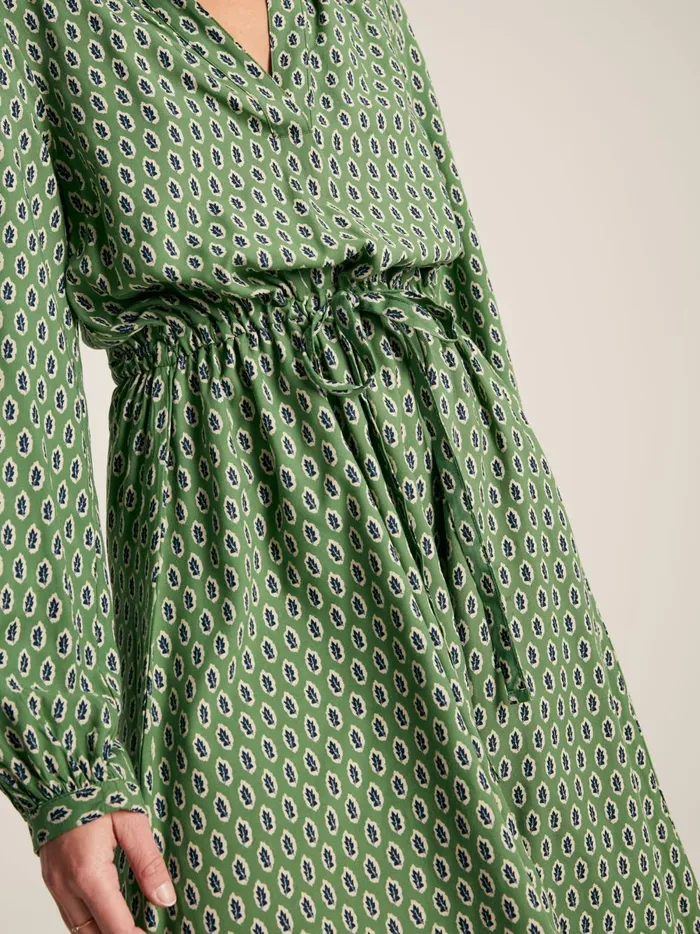 Joules Dresses Women Green Long Sleeve Belted Midi Dress