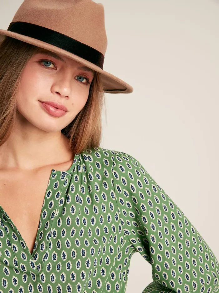 Joules Dresses Women Green Long Sleeve Belted Midi Dress