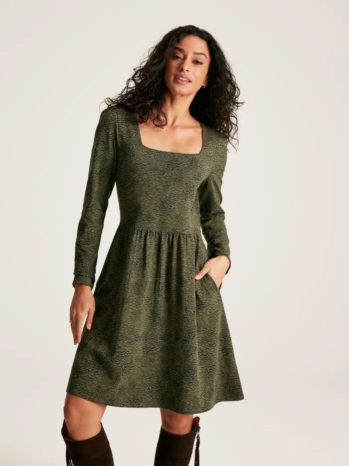 Joules Dresses Women Green Long Sleeve Jersey Dress