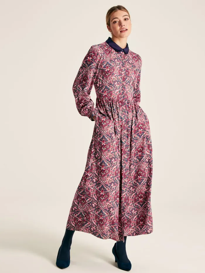 Joules Dresses Women Navy Blue Printed Shirt Dress