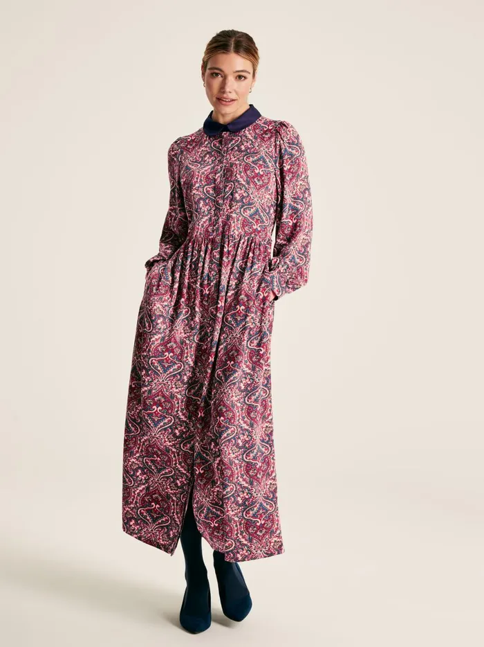Joules Dresses Women Navy Blue Printed Shirt Dress