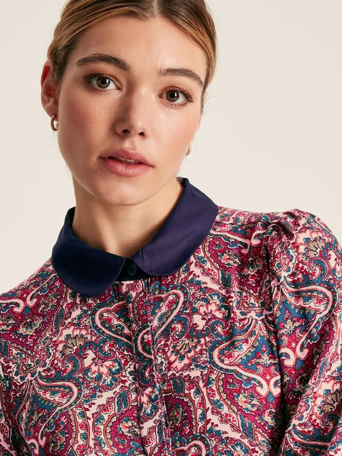 Joules Dresses Women Navy Blue Printed Shirt Dress