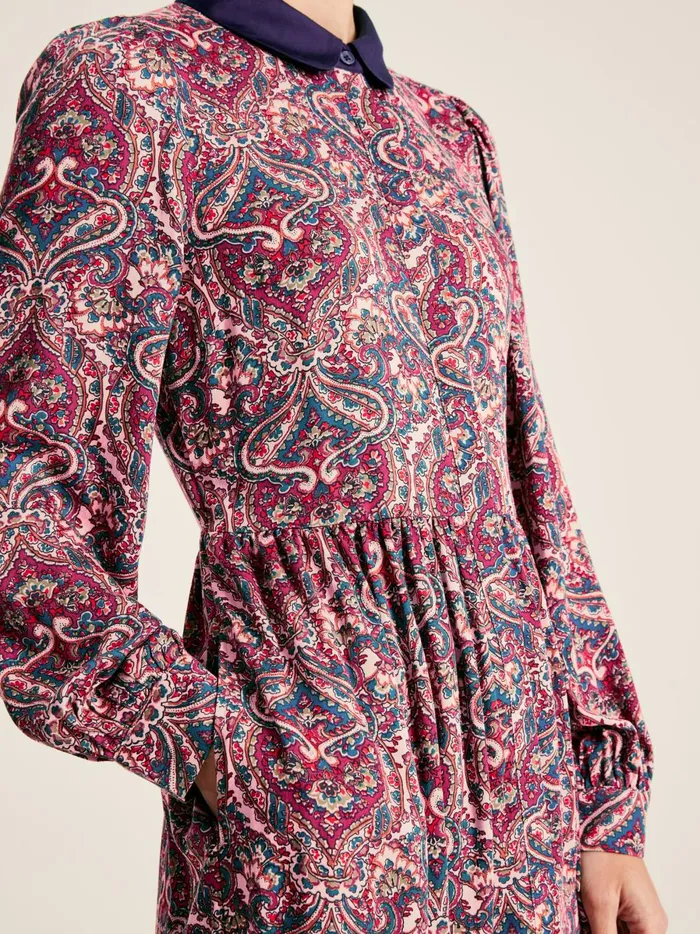 Joules Dresses Women Navy Blue Printed Shirt Dress