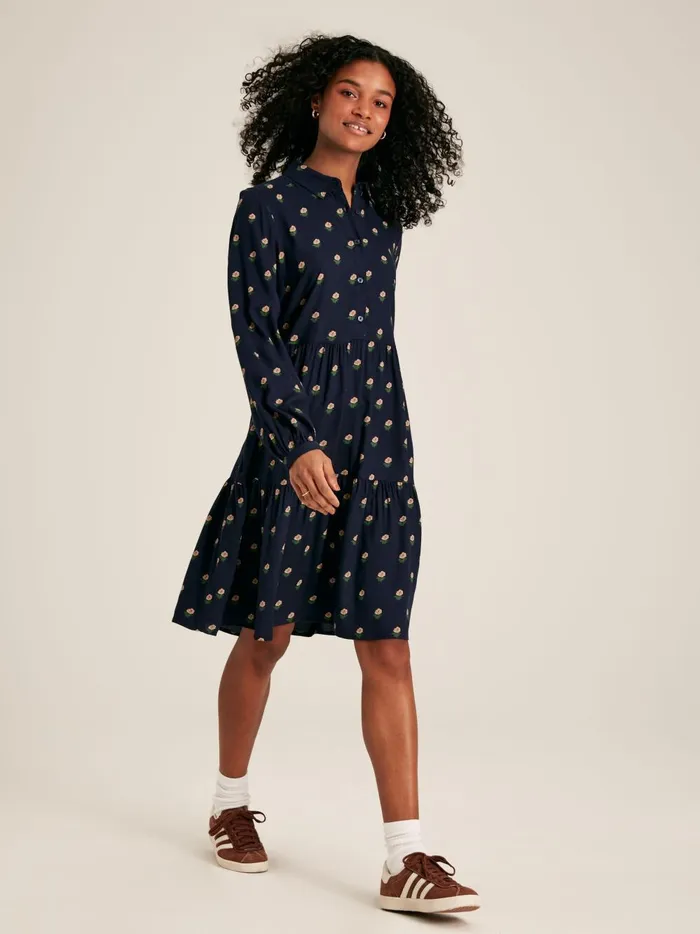 Joules Dresses Women Navy Printed Shirt Dress