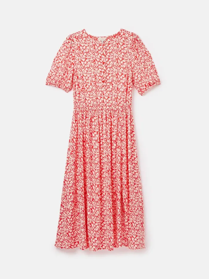 Joules Dresses Women Red Button Down Midi Dress
