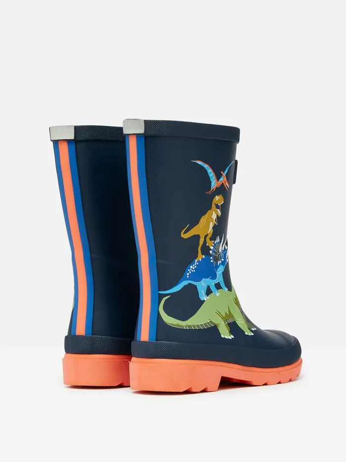 Joules Footwear Boys Navy Dinosaur Printed Wellies