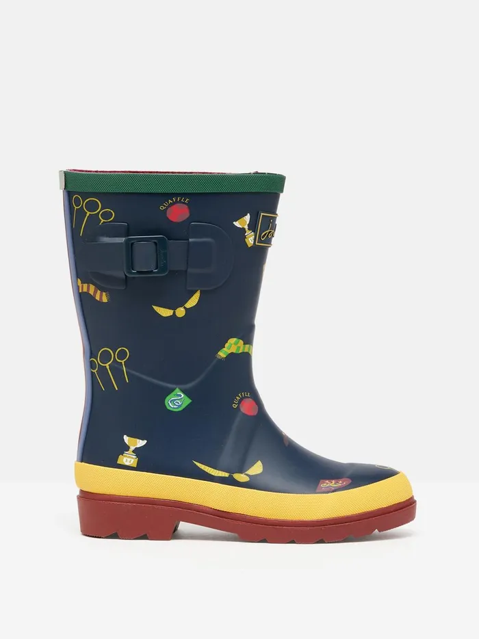 Joules Footwear Boys Navy Harry Potter Wellies