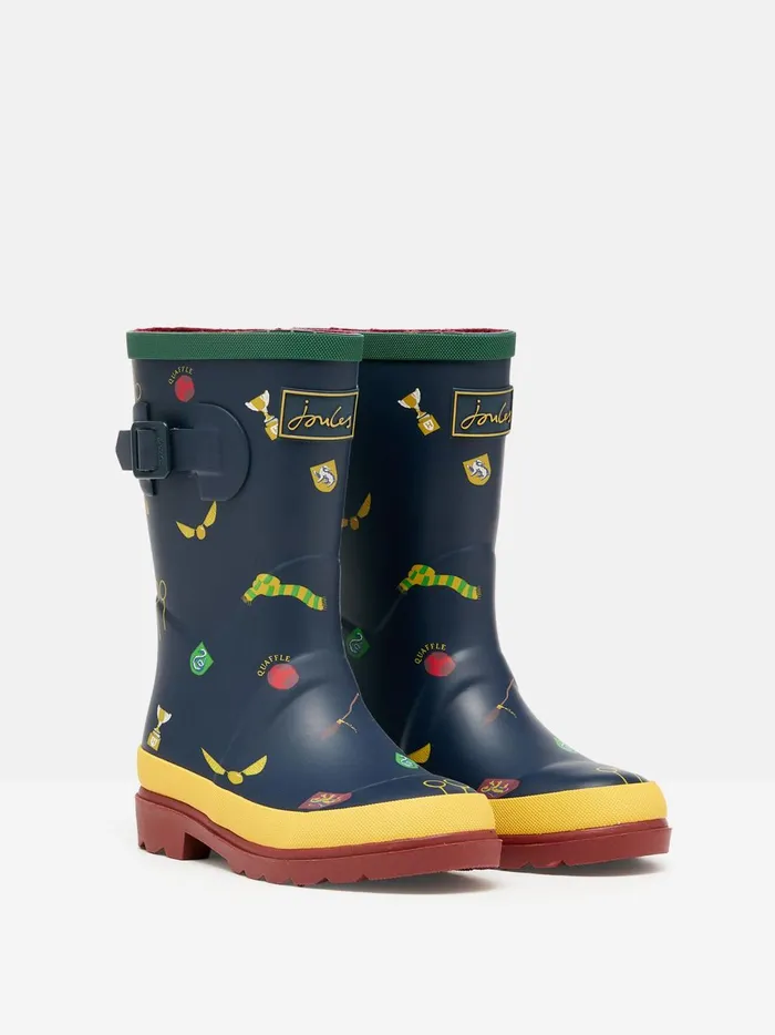 Joules Footwear Boys Navy Harry Potter Wellies