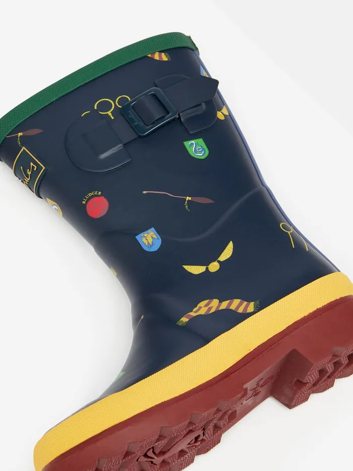 Joules Footwear Boys Navy Harry Potter Wellies