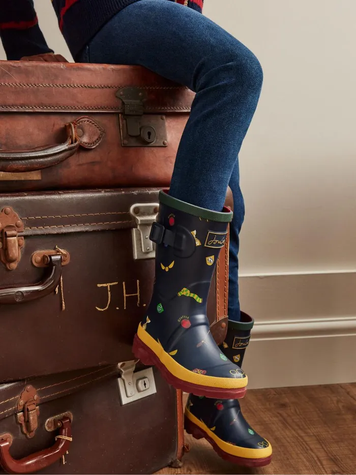 Joules Footwear Boys Navy Harry Potter Wellies