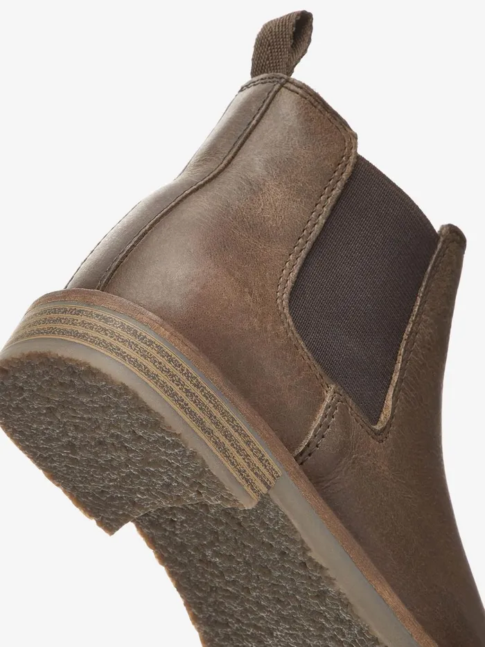 Joules Footwear Boys Next Brown Warm Lined Leather Chelsea Boots