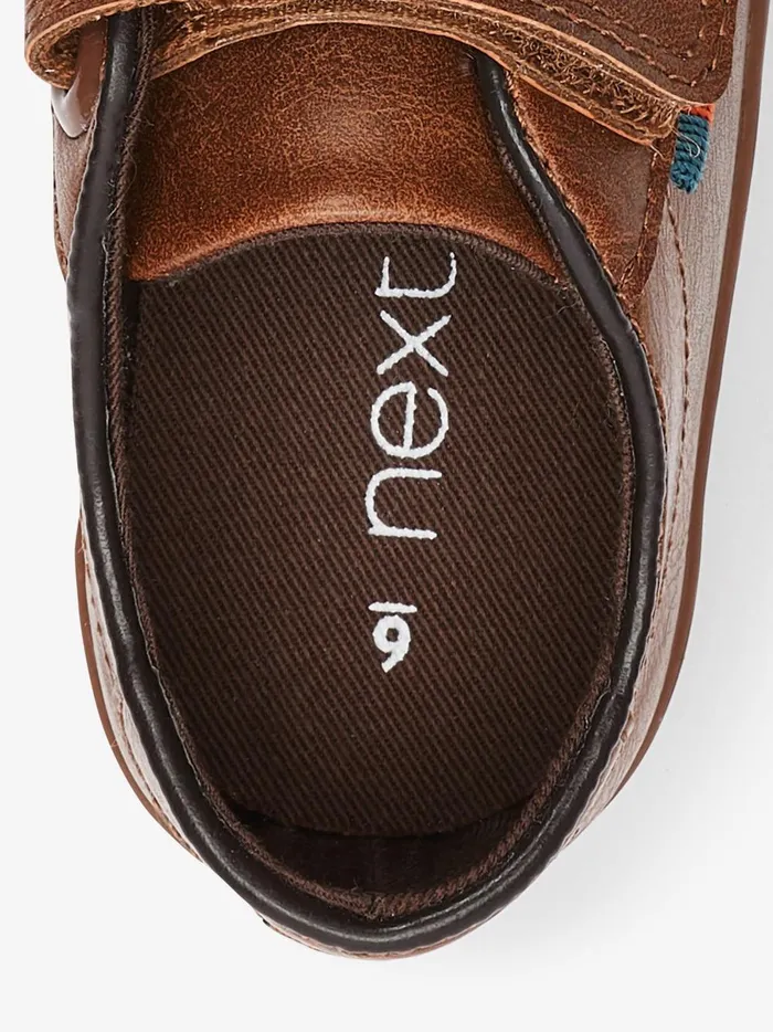 Joules Footwear Boys Next TanBrown Brogue Strap Touch Fastening Shoes