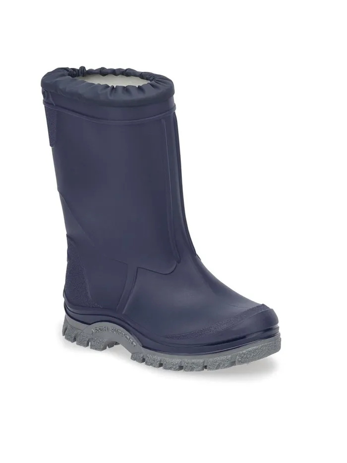 Joules Footwear Boys Start Rite Blue Mudbuster Fleece Lined Cosy Wellies