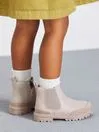 Joules Footwear Girls Next Cream Chelsea Boots