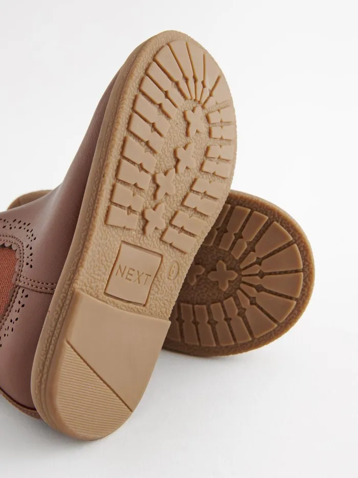Joules Footwear Girls Next Tan Brown CutOut Detail Chelsea Boots