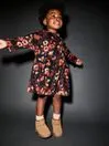 Joules Footwear Girls Next Tan Brown Suede Faux Fur Lined Water Repellent PullOn Suede Boots