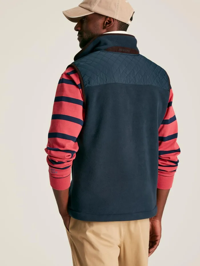 Joules Gilets Men Navy Full Zip Fleece Gilet