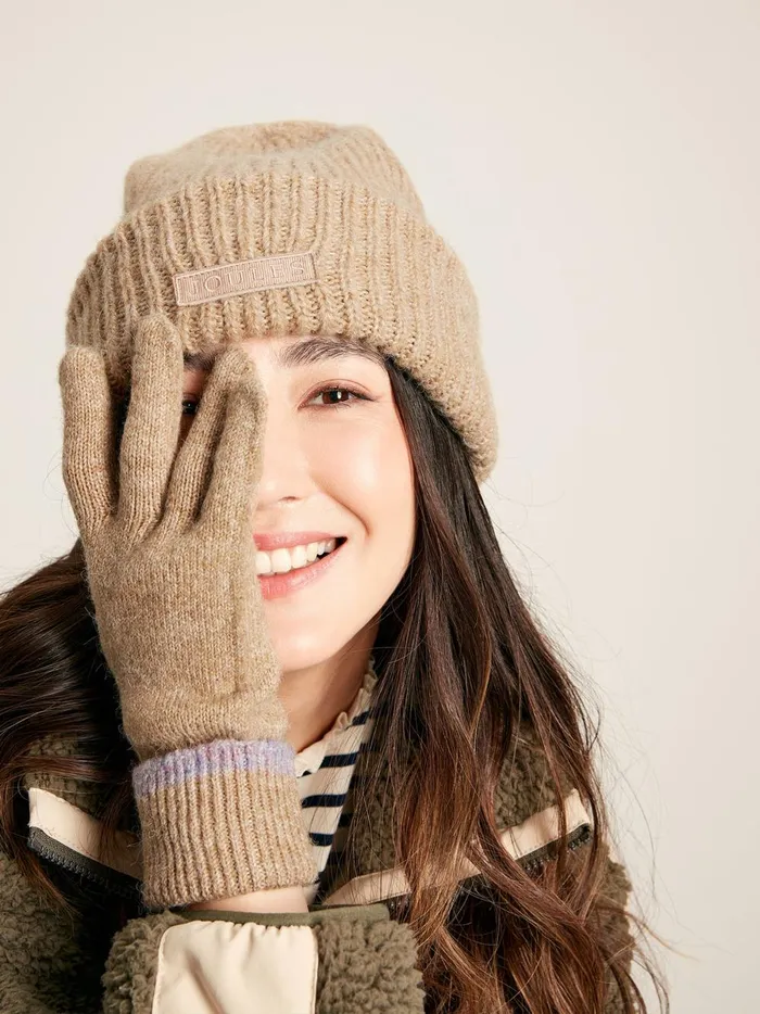 Joules Gloves Women Oat Knitted Gloves