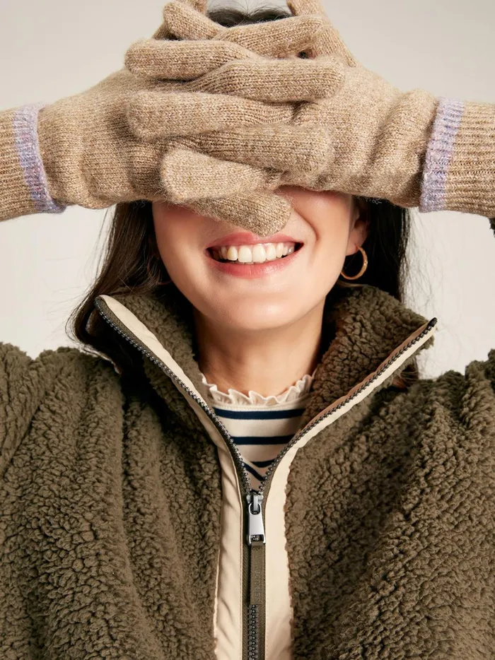 Joules Gloves Women Oat Knitted Gloves