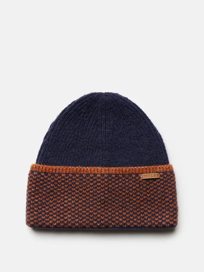 Joules Hats Gloves and Scarves Men Navy Knitted Beanie Hat