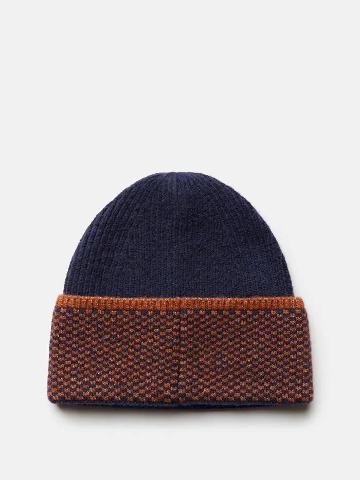 Joules Hats Gloves and Scarves Men Navy Knitted Beanie Hat