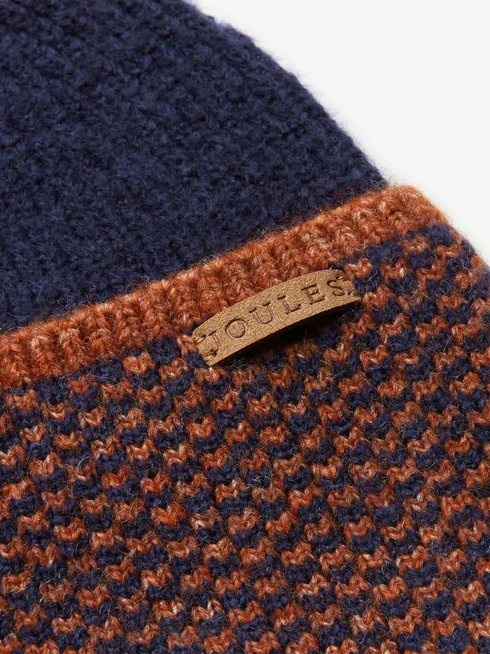 Joules Hats Gloves and Scarves Men Navy Knitted Beanie Hat