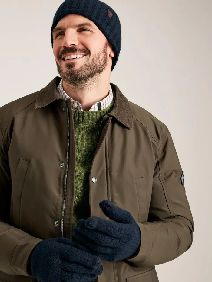 Joules Hats Gloves and Scarves Men Navy Knitted Gloves