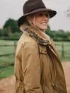 Joules Hats Women Brown Wide Brim Wool Fedora