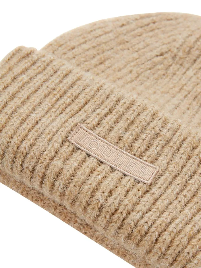 Joules Hats Women Oat Oversized Knitted Beanie Hat