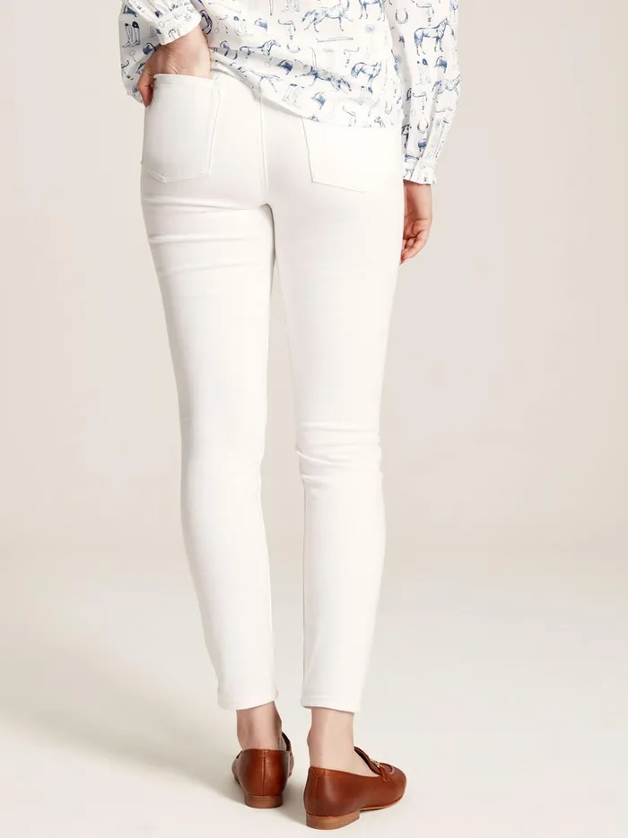 Joules Jeans Women White Denim Stretch Skinny Jeans