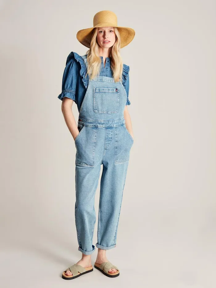 Joules Jumpsuits and Dungarees Women Blue Straight Leg Dungarees