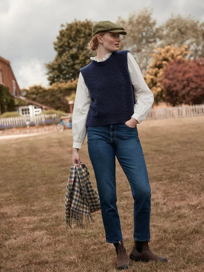 Joules Knitwear Women Blue Boucl Vest