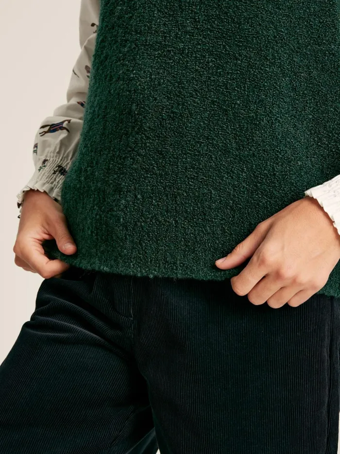 Joules Knitwear Women Green Boucl Vest