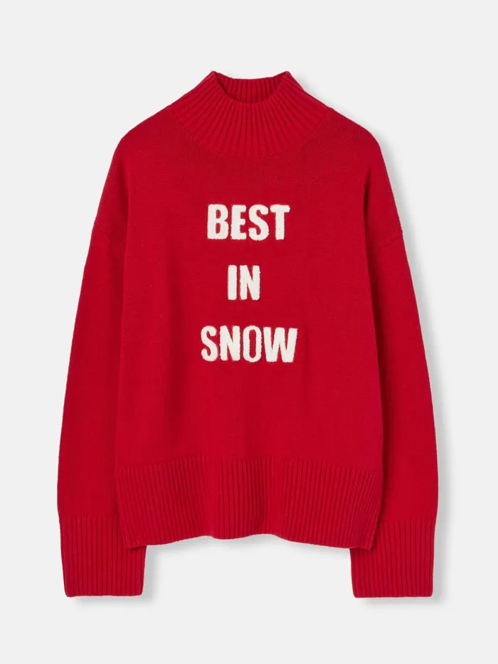 Joules Knitwear Women Red Best In Snow Jumper