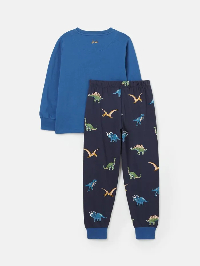 Joules Nightwear Boys Blue Glow In The Dark Pyjama Set