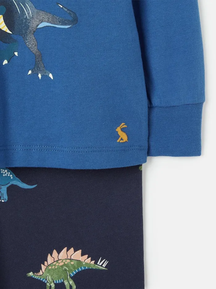 Joules Nightwear Boys Blue Glow In The Dark Pyjama Set