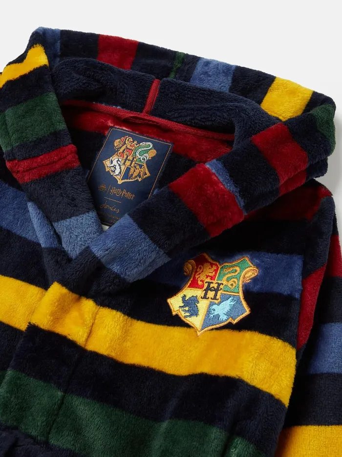 Joules Nightwear Boys Navy Harry Potter Fleece Dressing Gown