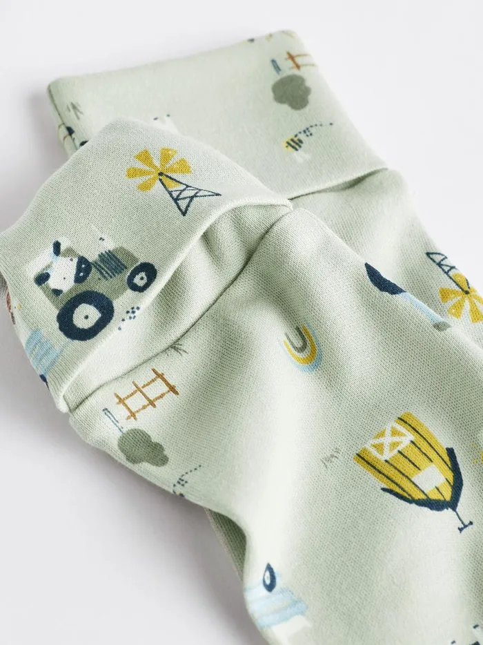 Joules Nightwear Boys Next Mint Green Baby Sleepsuits 3 Pack