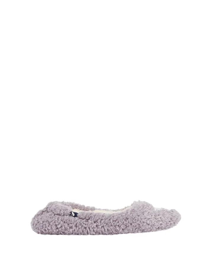 Joules Nightwear Girls Junior Purple Pombury Ballet Slippers With Interest Upper