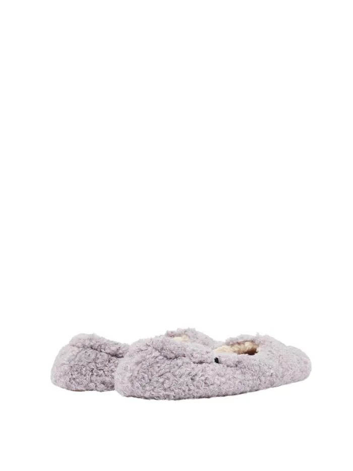 Joules Nightwear Girls Junior Purple Pombury Ballet Slippers With Interest Upper