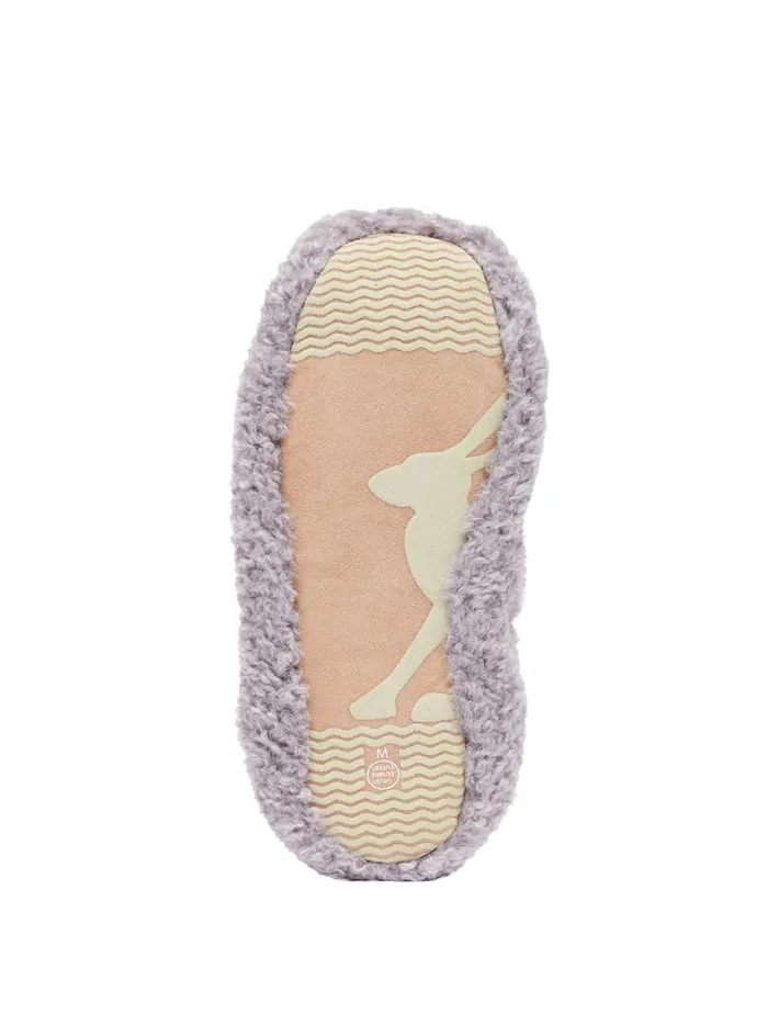 Joules Nightwear Girls Junior Purple Pombury Ballet Slippers With Interest Upper