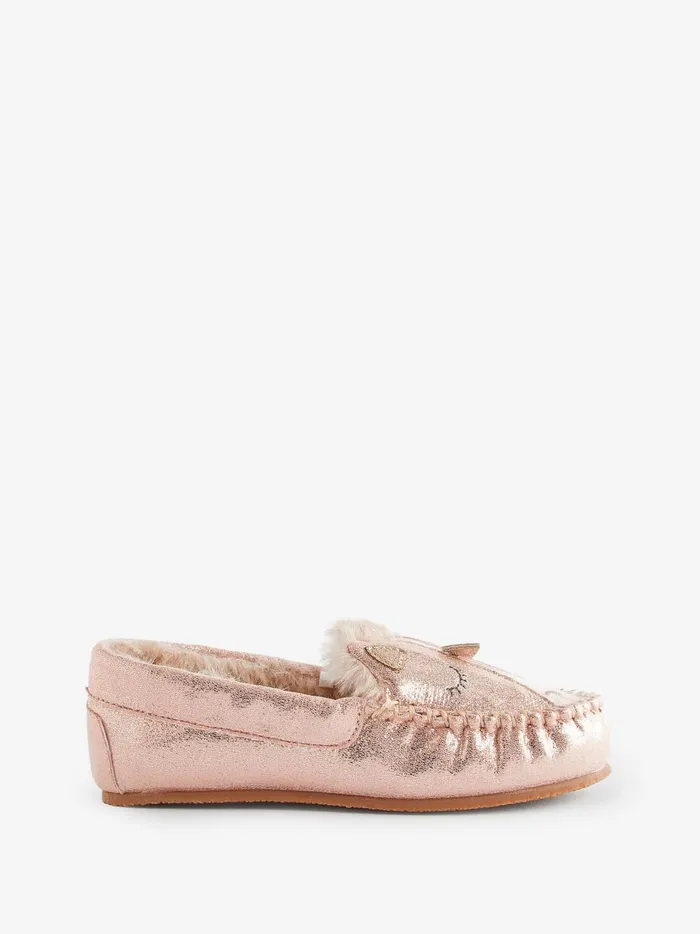 Joules Nightwear Girls Pink Unicorn Slippers